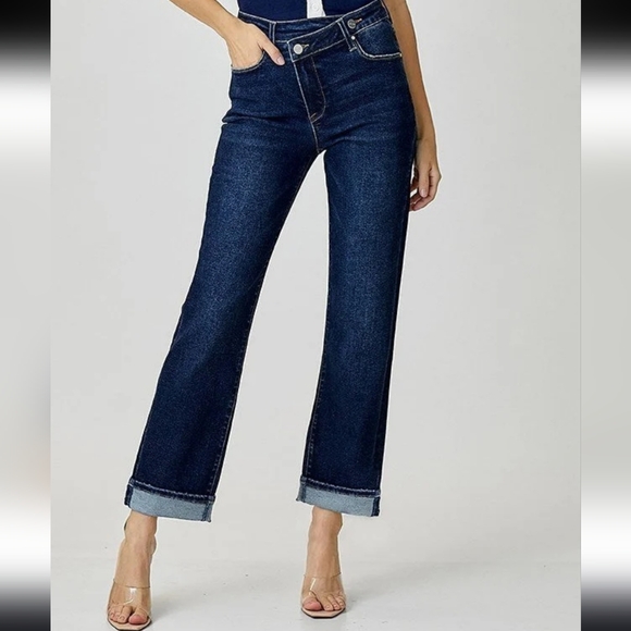 Risen Jeans Denim - Risen Jeans High-Rise Crossover Denim Jeans